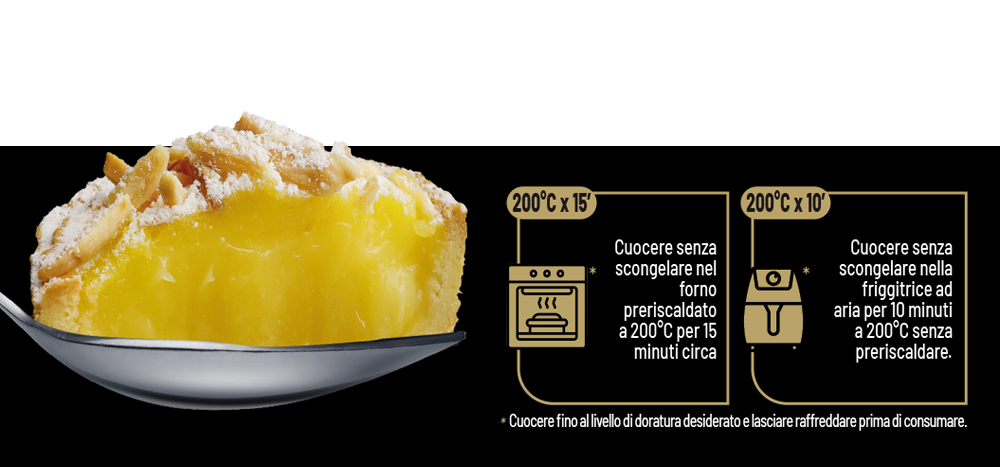 cucchiaino con la tortina della nonna con metodo di conservazione e uso